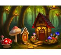 Bullglesup Puzzle per adulti 1000 pezzi, casa delle fate puzzle con poster lettera sul retro, pezzi unici si adattano bene senza polvere (69,8 x 49,8 cm)