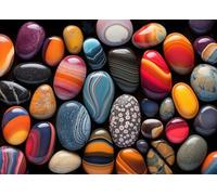 Bullglesup Puzzle per adulti, 1000 pezzi, ciottoli con lettera poster sul retro, pezzi unici che si adattano bene senza polvere (69,8 x 49,8 cm)