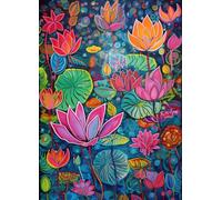 Bullglesup Puzzle per adulti, 1000 pezzi, fiore con poster, si adattano perfettamente tra loro lettere sul retro, senza polvere, regalo per anziani (70 x 50 cm)