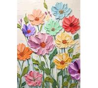 Bullglesup Puzzle per adulti, 1000 pezzi, fiori 3D con poster, si adattano perfettamente tra loro lettere sul retro, senza polvere, regalo per anziani (70 x 50 cm)