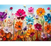 Bullglesup Puzzle per adulti, 1000 pezzi, fiori sulla parete, puzzle con poster lettera sul retro, pezzi unici si adattano bene senza polvere (69,8 x 49,8 cm)
