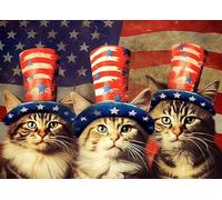 Bullglesup Puzzle per adulti, 1000 pezzi, puzzle con 4 gatti luglio con lettera poster sul retro, pezzi unici che si adattano bene senza polvere, decorazioni per la casa, giocattoli per sfide