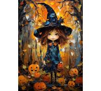 Bullglesup Puzzle per adulti 1000 pezzi, puzzle strega con poster lettera sul retro, pezzi unici si adattano bene senza polvere (69,8 x 49,8 cm)