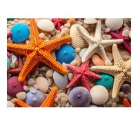 Bullglesup Puzzle per adulti, 1000 pezzi, Starfish con poster, si adattano perfettamente tra loro lettere sul retro, senza polvere, regalo per anziani (70 x 50 cm)