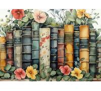 Bullglesup Puzzle per Adulti, 1000 Pezzi, Vintage Books con Poster, si Adattano Perfettamente tra Loro Lettere sul Retro, Senza Polvere, Regalo per Anziani (70 x 50 cm)