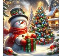 Bullglesup Puzzle per adulti, 1024 pezzi, pupazzo di neve con lettera poster sul retro, pezzi unici si adattano bene senza polvere (50 x 49,8 cm)