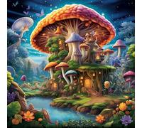 Bullglesup Puzzle per adulti 1024 pezzi, puzzle a forma di fungo con lettera poster sul retro, pezzi unici si adattano bene senza polvere (50 x 49,8 cm)