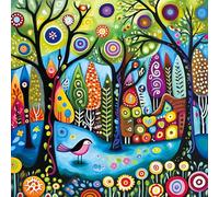 Bullglesup Puzzle per adulti 1024 pezzi, puzzle foresta primaverile con poster lettera sul retro, pezzi unici si adattano bene senza polvere (58 x 58 cm)