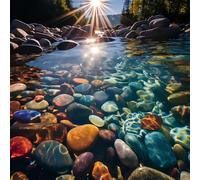 Bullglesup Puzzle per adulti, 1024 pezzi, puzzle Mountain River con lettera poster sul retro, pezzi unici si adattano bene senza polvere (50 x 49,8 cm)