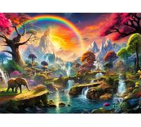 Bullglesup Puzzle per adulti grande, 777 pezzi, puzzle arcobaleno con poster lettera sul retro, pezzi unici si adattano bene senza polvere (69,8 x 49,8 cm)