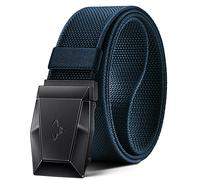 BULLIANT Cintura Tattica,Cintura Uomo Militare Lavoro Trekking 3,8cm,Fibbia a Sgancio Rapido(Blu Navy-115cm/34-38 vita regolabile)