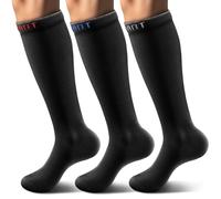 BULLIANT Pack da 3 Paia di Calze a Gamba Alta Supportive per Uomini e Donne Calze ad Alto Rendimento per Sport,Escursionismo e Comfort Giornaliero (3coppie,43-50)