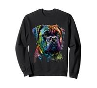 Bullmastiff colorato Pop Art Splash Art Tie Dye Arcobaleno Felpa