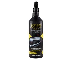 Bullock Car Care Plastibel - Rinnova & Lucida Plastiche e Gomme Auto, Formula Antistatica Senza Aloni per Abitacolo, Cruscotto e Fascioni Esterni, Profumo Fresco, 375ml