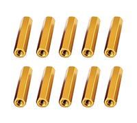 Bullone 10 pezzi M3×30mm Colonna in lega di alluminio esagonale rossa, colonna di collegamento, colonna isolante, anodizzazione, accessori for rack modello(Golden,M3x60mm-10pcs)
