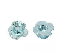 Bullone 50 pezzi M8×10mm dadi a quattro artigli ispessiti in acciaio al carbonio zincato a freddo, dadi con inserti in legno(M6x16mm)