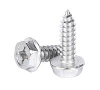 bullone a doppia testa Hex Serrated Flange Bolts,Flanged Set Screw Hexagon Households Machine M3 M4 M5 M6 Self-Tapping Phillips 304 Stainless Steel Cross Hexagonal 20Pcs(M3x16)