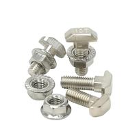 Bullone a incastro per scanalature a T, Pack Of 10 T Bolts M5 M6 M8 Multiple Sizes For Standard 20-45 Series Aluminum Profiles(40 series M8X16mm)