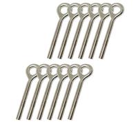 Bullone a occhiello da 12 pezzi M5 realizzato in Inox 304 Vite ad anello robusto e resistente alla ruggine Lunghezza 59 mm per progetti sospesi da giardino