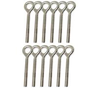 Bullone a occhiello da 12 pezzi M6 realizzato in Inox 304 Vite ad anello robusto e resistente alla ruggine Lunghezza 70 mm per progetti sospesi da giardino