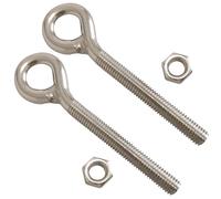 Bullone a occhiello da 2 pezzi M10 realizzato in Inox 304 Vite ad anello robusto e resistente alla ruggine Lunghezza 113 mm per progetti sospesi da giardino