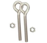 Bullone a occhiello da 2 pezzi M12 realizzato in Inox 304 Vite ad anello robusto e resistente alla ruggine Lunghezza 140 mm per progetti sospesi da giardino