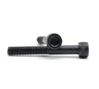 Bullone a testa cilindrica con esagono incassato, allungato, M5, M6, M8, 100 mm, in acciaio nero, con filettatura a mezza testa(55mm,10pcs M8)