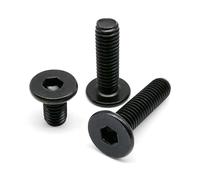 Bullone a testa esagonale ultrasottile in acciaio inossidabile 304 nero M3 M4 M5 M6 M8 Vite a testa piatta ultrasottile con esagono incassato(12mm,M5 10pcs)