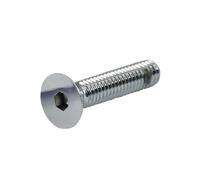 Bullone a testa piatta con cacciavite a brugola m4 passo 0,70 x 10 mm, cromato c