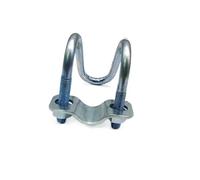 Bullone a U 20 25 32 40 50 M6M8; Morsetto for Tubo a Doppia Croce a U zincato Vite Connettore in Acciaio Morsetto a Croce for Fissaggio ponteggi (Color : Silver, Size : GALV-M8x40x40mm 1set)