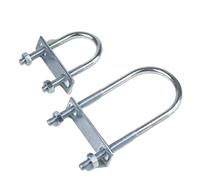 Bullone a U in acciaio al carbonio standard zincato, barra filettata estesa a U, fibbia for tubo dell'acqua M6(2set 6x44x88)