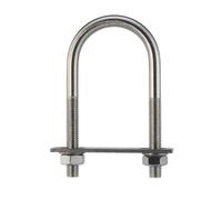 Bullone a U M10 M12 in acciaio inossidabile con clip a dado deflettore, fibbia combinata, morsetto for tubi a vite a forma di, da 2 pollici per Traino Auto Navi Riparazione(M10x27x58mm 1set)