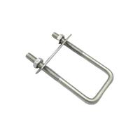 Bullone a U quadrato M6 M8 con deflettore Morsetto for tubi in acciaio inossidabile Gancio a for impieghi gravosi Staffa a regolabile per Traino Auto Navi Riparazione(M6x50x80mm 2set)