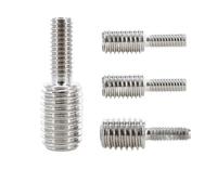 Bullone a vite con doppia estremità filettata, Perni filettati a doppia estremità in acciaio inossidabile 304, filettatura metrica, confezione da 10, argento, diverse misure(M4X15-M6X15)