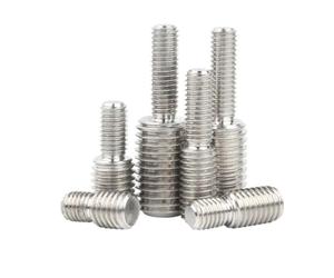 Bullone a vite filettato doppia estremità, filettatura completa 1/2/5 pezzi in acciaio inox 304 M3 M4 M5 M6 M8 M10 M12 M14 M16 M20 adattatore maschio trasferimento bullone testa (2pcs M8x25 M14x25)