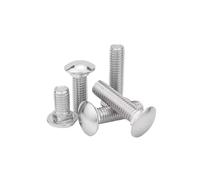 Bullone a vite for carrello con collo quadrato in acciaio | Utilizzare bullone e vite a collo quadrato mezzo tondo(20pcs M4x15)