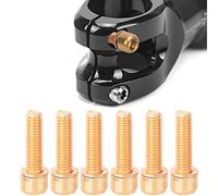 Bullone a Vite Gambo in Bicicletta M5X18 Mm, Viti a Vite Testa in Testa con Teatro di Bici Distanziatore, Elementi di Fissaggio Filettati per la Bici da Strada (Carta d'oro/6 Pezzi)