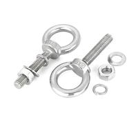 Bullone ad occhiello e set di dadi in acciaio inossidabile 304 M8, confezione da 2 con rondelle for montaggio a parete passante, for uso marino for attrezzature(M8*16)