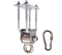 Bullone ad occhiello for gancio oscillante for impieghi gravosi, gancio oscillante a doppio cuscinetto for tubo quadrato e rotondo, portante(40mm)