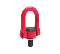Bullone ad occhiello girevole, punto di sollevamento universale alta resistenza a 360 gradi, alette a forma U, rosso, 1 pz(M10*16)