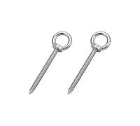 Bullone ad Occhiello in Acciaio Inossidabile 304 da 2 Pezzi, Ganci ad Occhiello Autofilettanti M12*50 per Cinghie di Fissaggio in Legno, Amaca, Sedia a Dondolo, Yoga