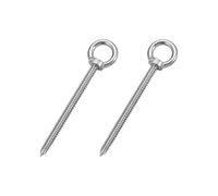 Bullone ad Occhiello in Acciaio Inossidabile 304 da 2 Pezzi, Ganci ad Occhiello Autofilettanti M12*80 per Cinghie di Fissaggio in Legno, Amaca, Sedia a Dondolo, Yoga