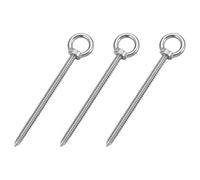 Bullone ad Occhiello in Acciaio Inossidabile 304 da 3 Pezzi, Ganci ad Occhiello Autofilettanti M10*100 per Cinghie di Fissaggio in Legno, Amaca, Sedia a Dondolo, Yoga