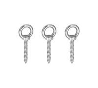 Bullone ad Occhiello in Acciaio Inossidabile 304 da 3 Pezzi, Ganci ad Occhiello Autofilettanti M10*25 per Cinghie di Fissaggio in Legno, Amaca, Sedia a Dondolo, Yoga