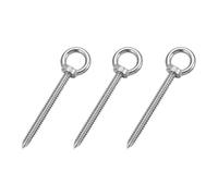 Bullone ad Occhiello in Acciaio Inossidabile 304 da 3 Pezzi, Ganci ad Occhiello Autofilettanti M10*60 per Cinghie di Fissaggio in Legno, Amaca, Sedia a Dondolo, Yoga