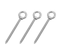 Bullone ad Occhiello in Acciaio Inossidabile 304 da 3 Pezzi, Ganci ad Occhiello Autofilettanti M10*80 per Cinghie di Fissaggio in Legno, Amaca, Sedia a Dondolo, Yoga