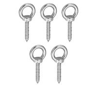 Bullone ad Occhiello in Acciaio Inossidabile 304 da 5 Pezzi, Ganci ad Occhiello Autofilettanti M4*20 per Cinghie di Fissaggio in Legno, Amaca, Sedia a Dondolo, Yoga