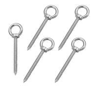 Bullone ad Occhiello in Acciaio Inossidabile 304 da 5 Pezzi, Ganci ad Occhiello Autofilettanti M4*50 per Cinghie di Fissaggio in Legno, Amaca, Sedia a Dondolo, Yoga