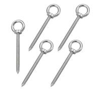 Bullone ad Occhiello in Acciaio Inossidabile 304 da 5 Pezzi, Ganci ad Occhiello Autofilettanti M5*60 per Cinghie di Fissaggio in Legno, Amaca, Sedia a Dondolo, Yoga