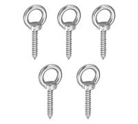 Bullone ad Occhiello in Acciaio Inossidabile 304 da 5 Pezzi, Ganci ad Occhiello Autofilettanti M8*20 per Cinghie di Fissaggio in Legno, Amaca, Sedia a Dondolo, Yoga